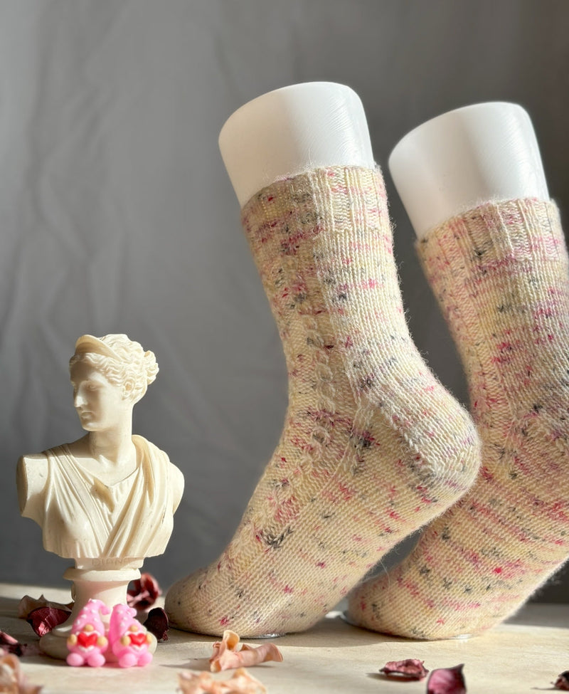 Rose Bud Socks | Knitting Pattern and Optional Kit