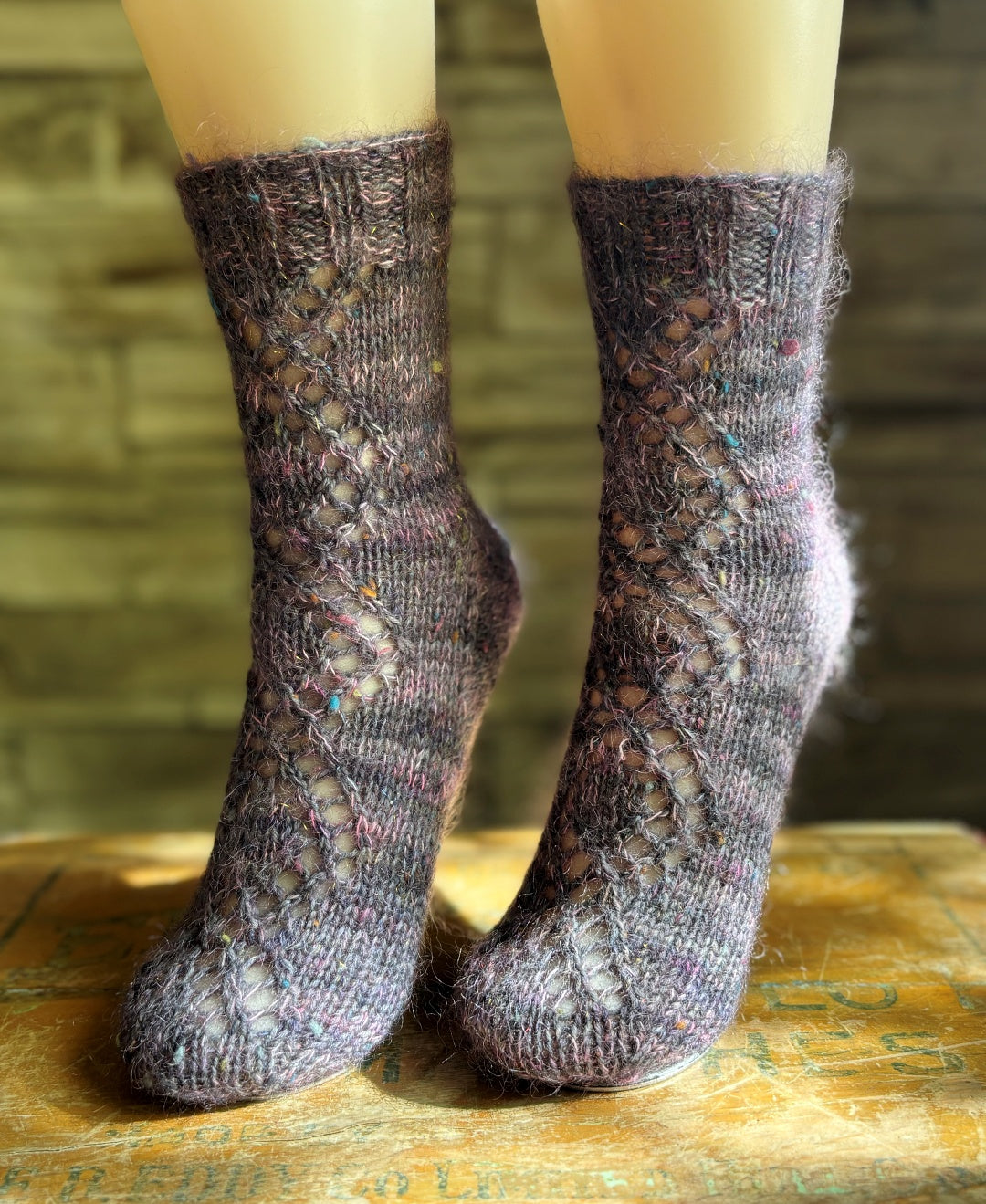 Cozy Lace Socks | Knitting pattern and Optional kit