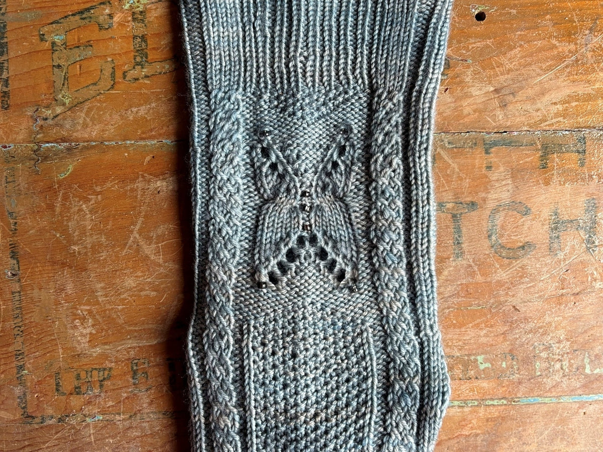 Papillon de Glace Socks | Knitting pattern and Optional kit