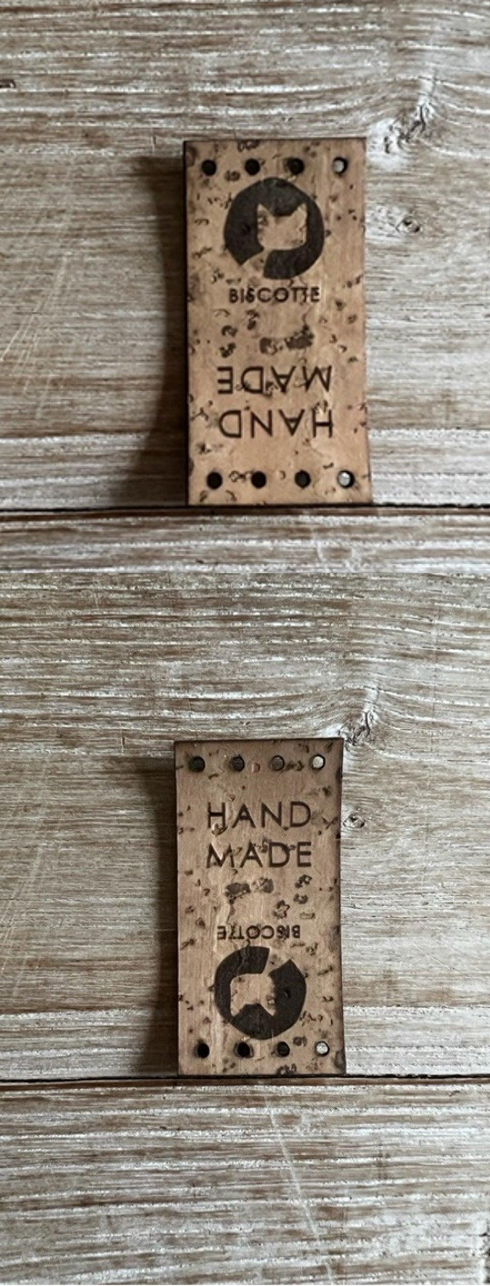 Sew-on Cork labels - Biscotte - Biscotte Yarns