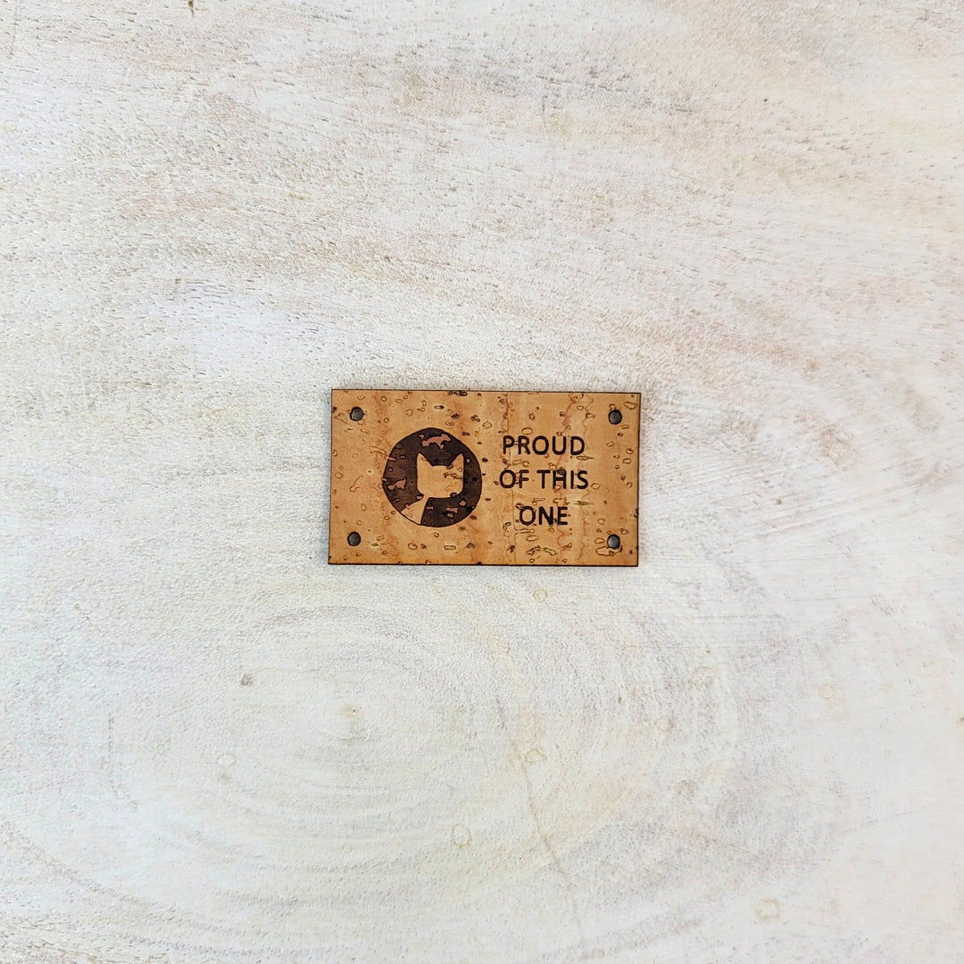 Sew-on Cork labels - Biscotte with Sentence