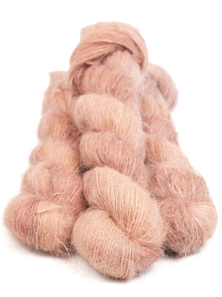 Hand Dyed Suri Alpaca & Merino Yarn, Worsted, Green, Brown, Pink
