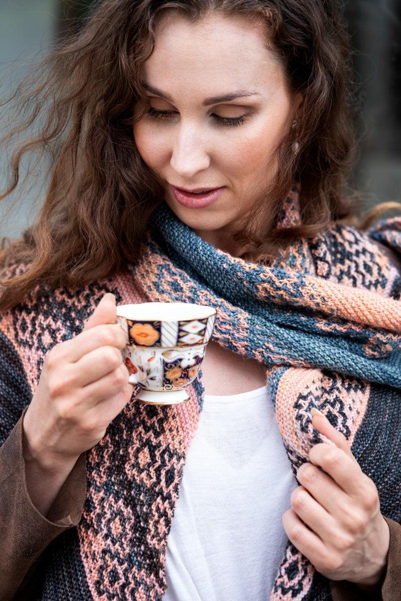 Sedona Sunrise Wrap | Knitting Kit - Biscotte Yarns