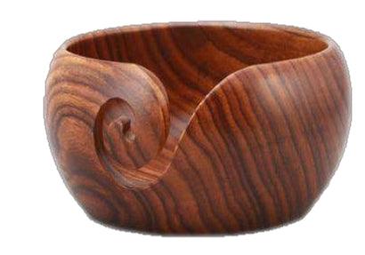 Wooden Yarn Bowl for knitting - Biscotte Yarns