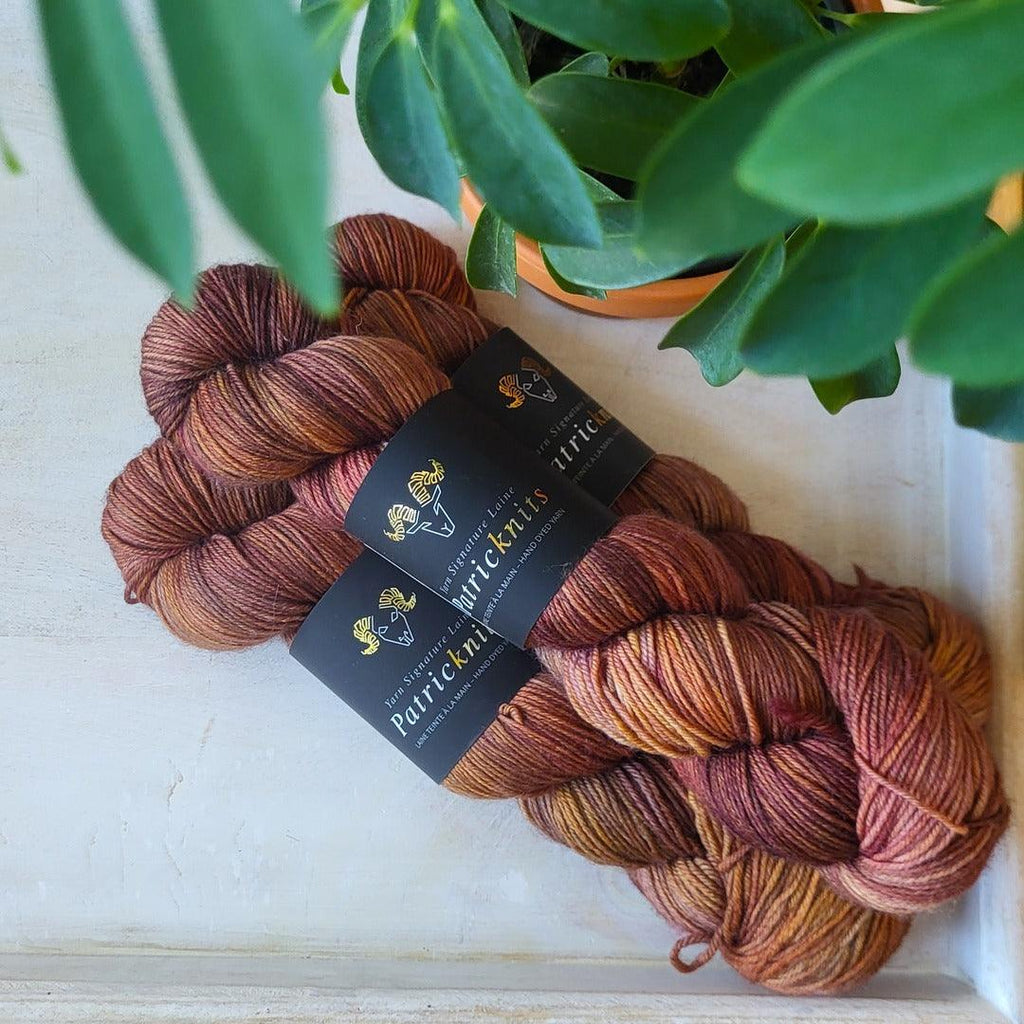 Hand dyed yarn BIS-SOCK RED TIGER