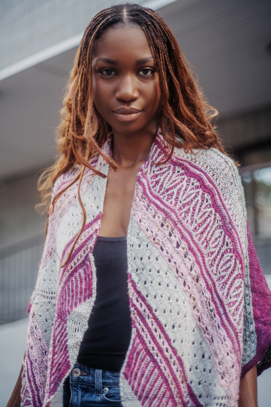 Triptyque Shawl | Knitting pattern and Optional kits