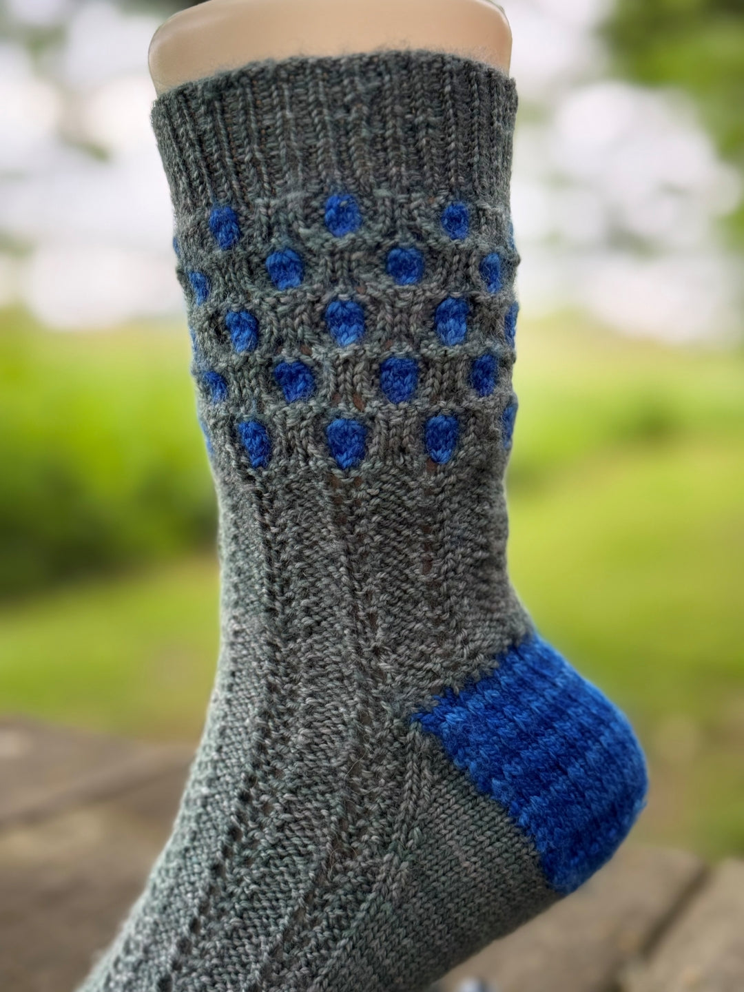 La Route Des Bleuets Socks | Knitting pattern and Optional kit