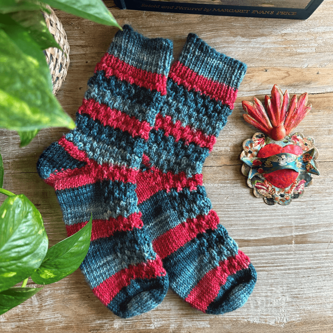 Rudolph's Socks | knitting pattern and knitting kits