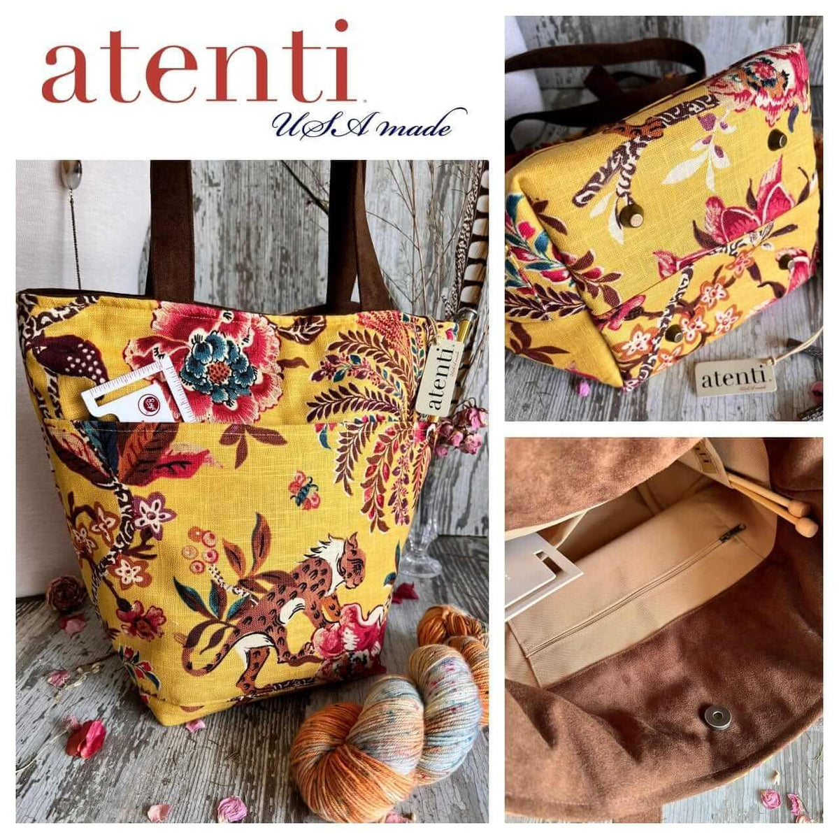 Atenti bags & Accessory Pouches - Les Laines Biscotte Yarns