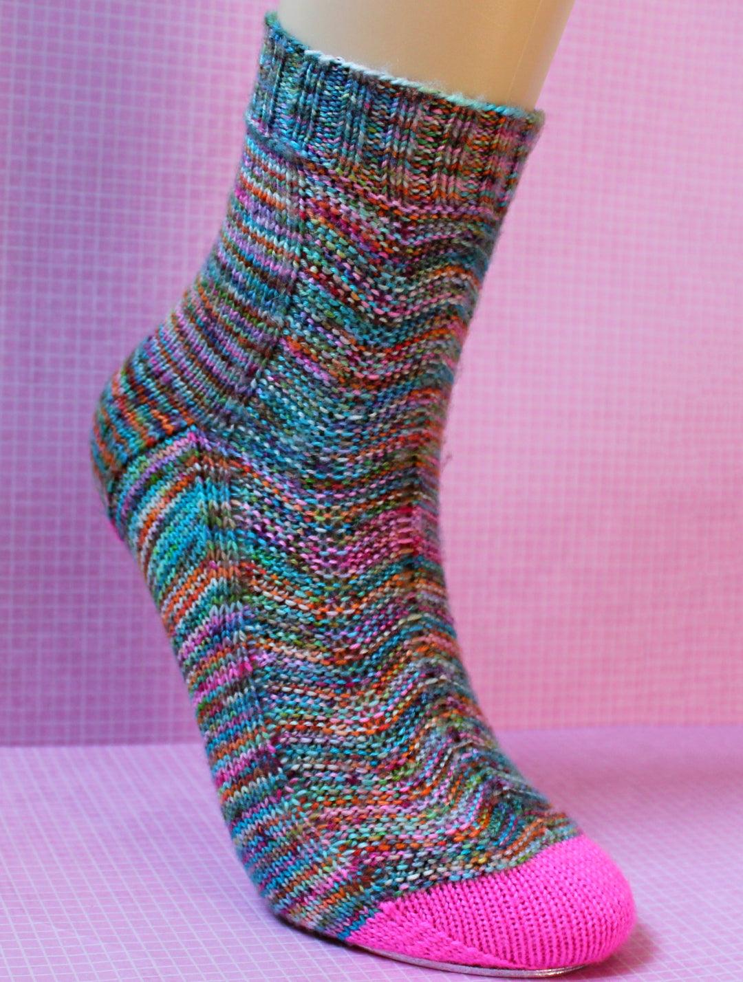 Candy Crushed Socks - KNITTING PATTERN - Biscotte Yarns