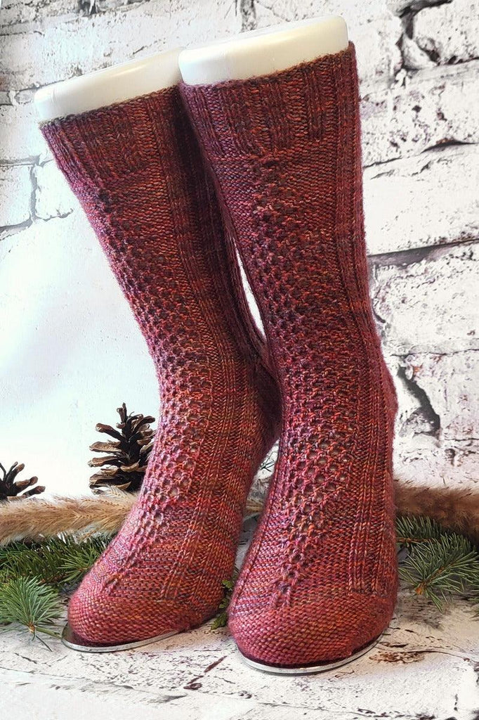 Vigne Vierge Socks | knitting pattern and knitting kits - Biscotte Yarns