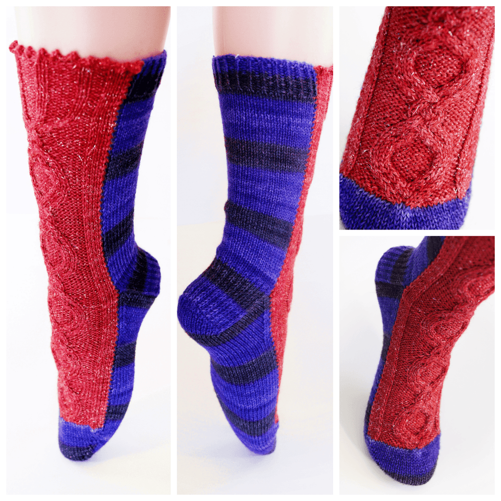 Knitting pattern Evil Queen socks - Biscotte Yarns