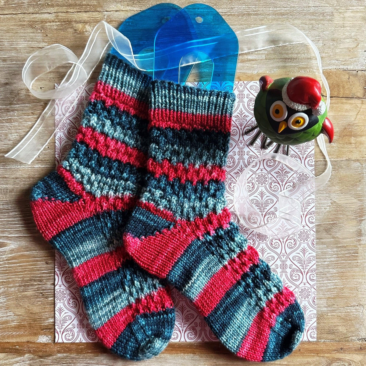 Rudolph's Socks | knitting pattern and knitting kits - Biscotte Yarns