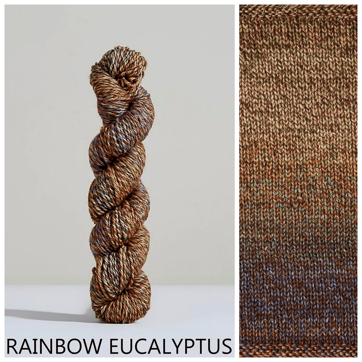 Urth spiral grain worsted RAINBOW EUCALYPTUS