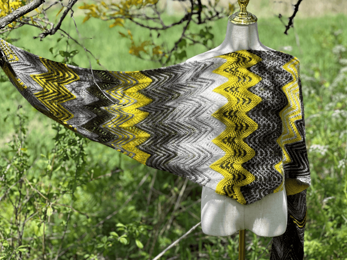 chevron shawl knitting pattern