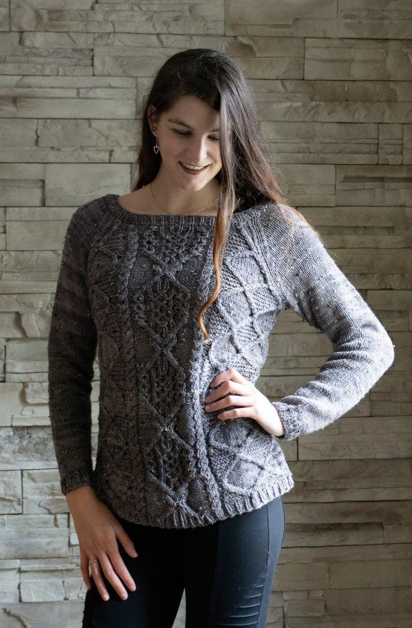 Thundercloud Pullover Pattern - Biscotte Yarns