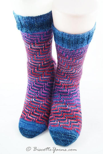 The Illusionist | Free Sock Pattern - Biscotte Yarns