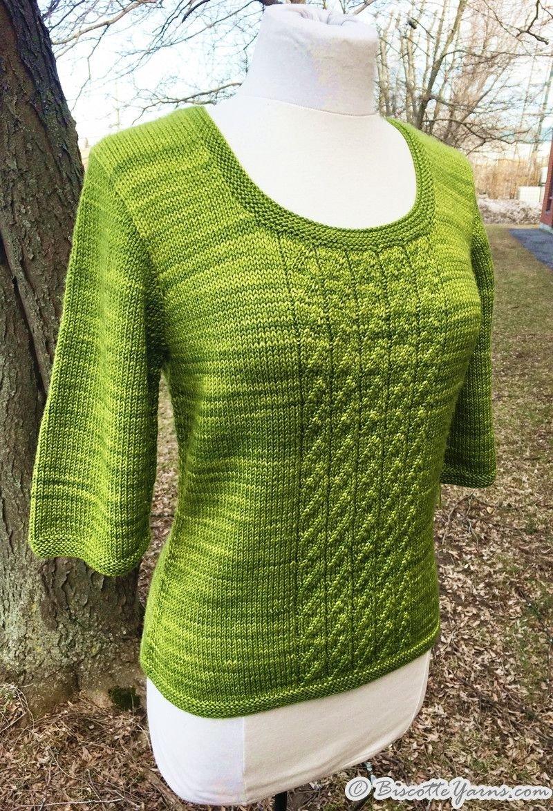 Knitting pattern ♥ Sunset Breeze sweater - Biscotte yarns