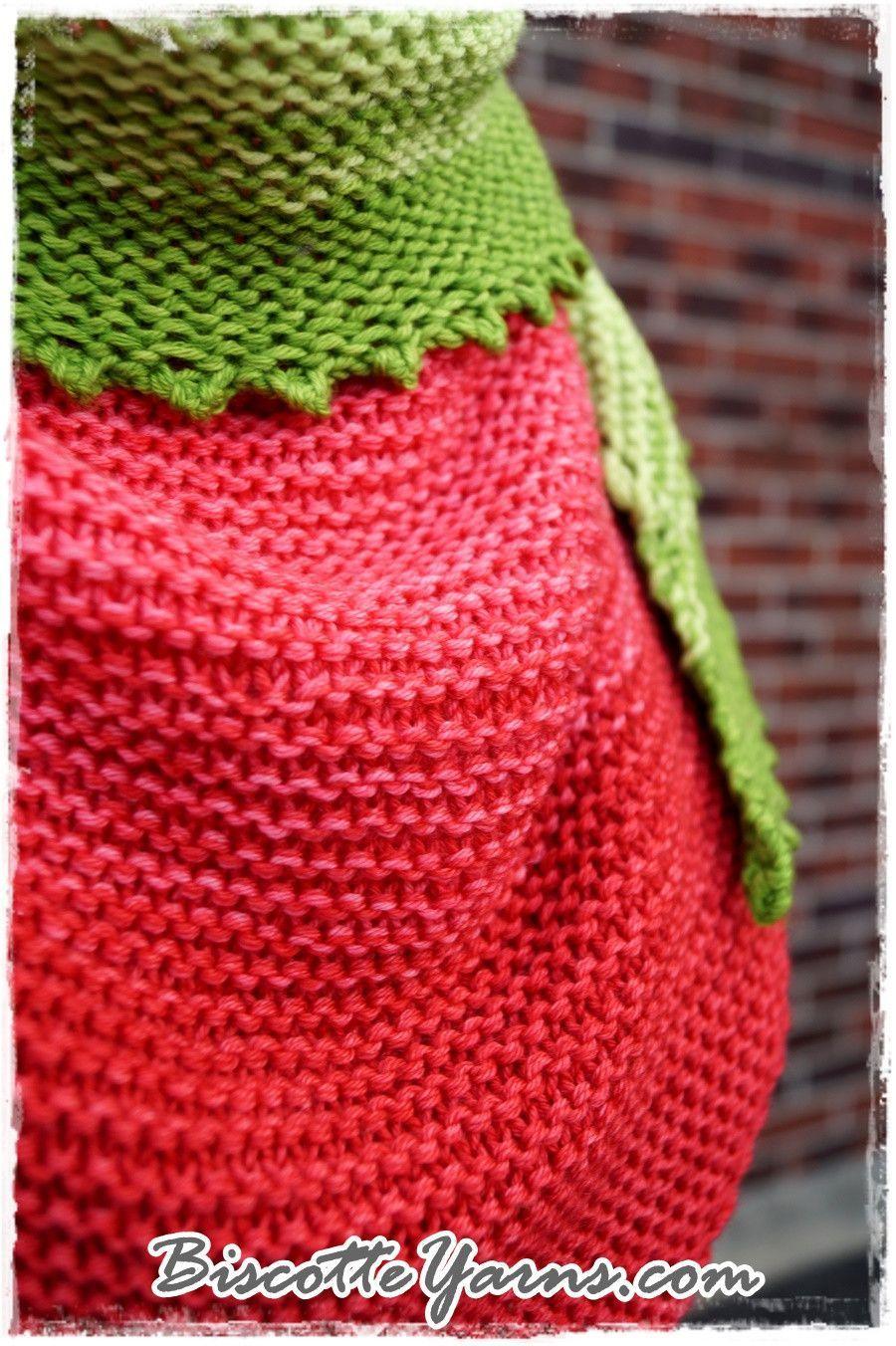 Shawl pattern - Watermelon Slice Shawl - Biscotte yarns