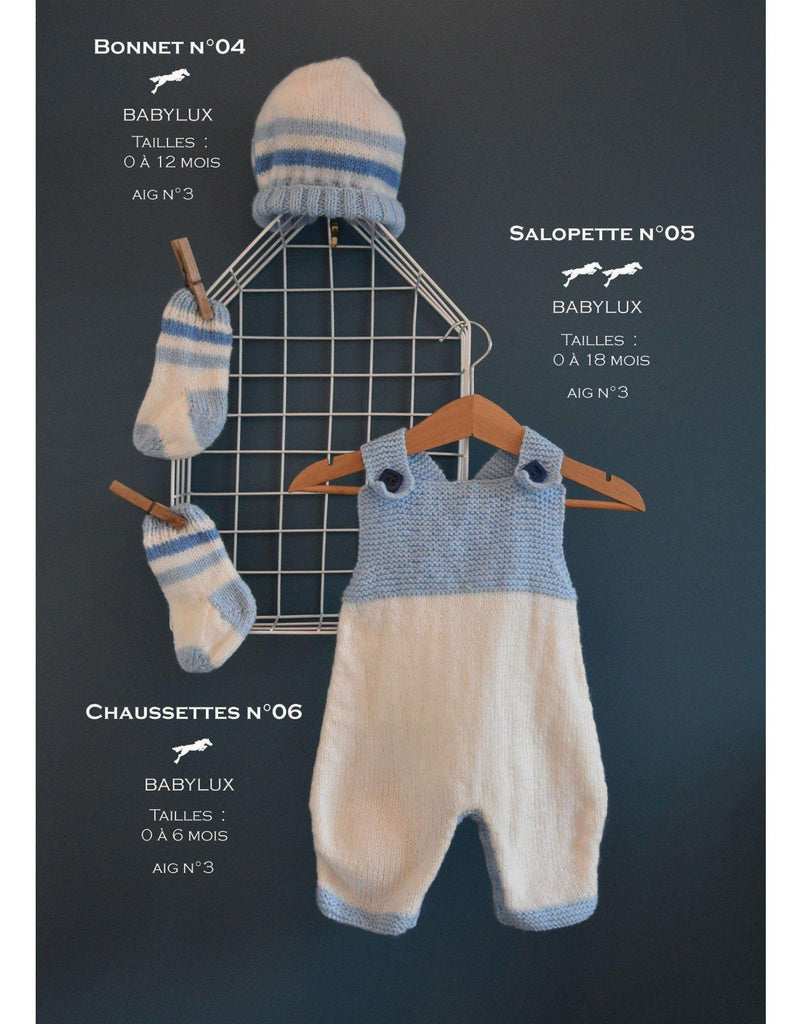 Cheval Blanc pattern Cat. 31, No 06 -Baby's Socks- Up to 0 to 6 months