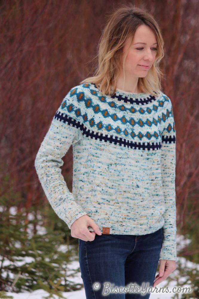 Jigs and Reels | Fairisle Yoke Free Pattern - Biscotte Yarns