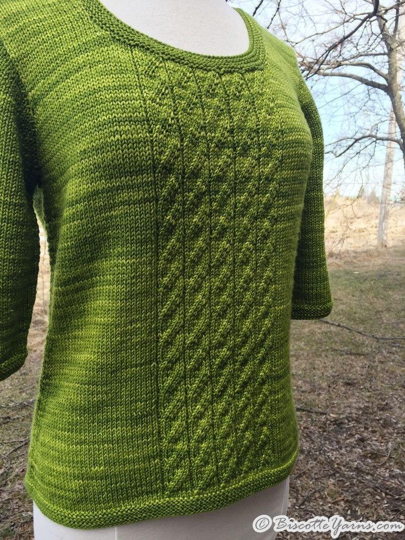 Knitting pattern ♥ Sunset Breeze sweater - Biscotte yarns