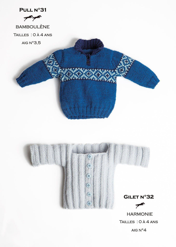Free Cheval Blanc pattern - Boys sweater cat.23-31 - Biscotte Yarns