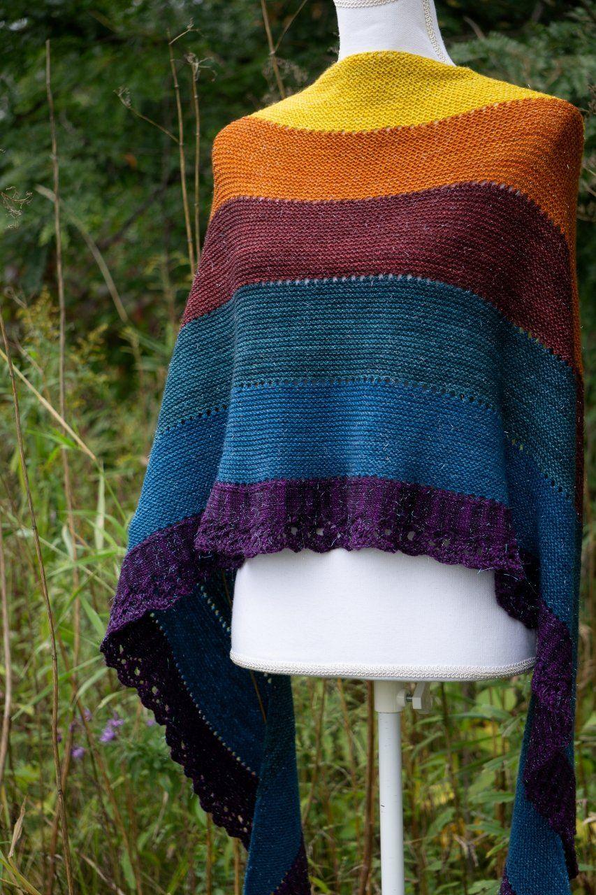 Rainbow Shawl | Free Knitting Pattern - Biscotte Yarns