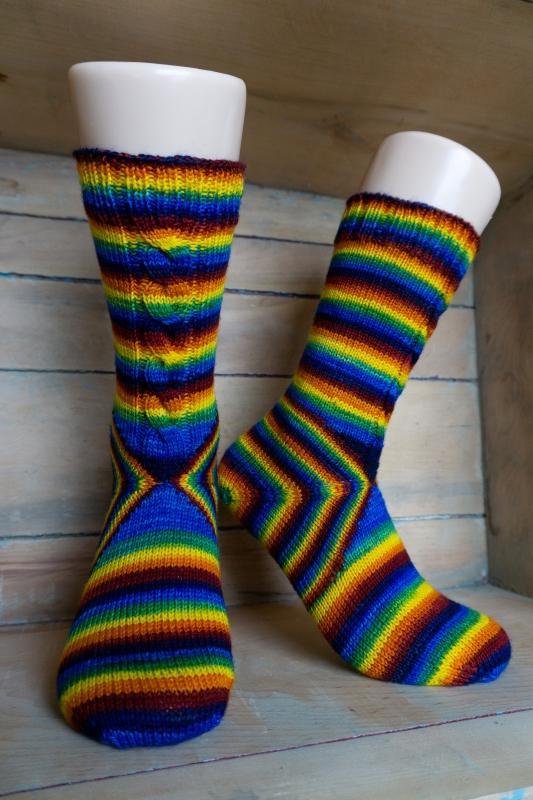 The Cheshire Cat Socks | Knitting Pattern - Biscotte Yarns