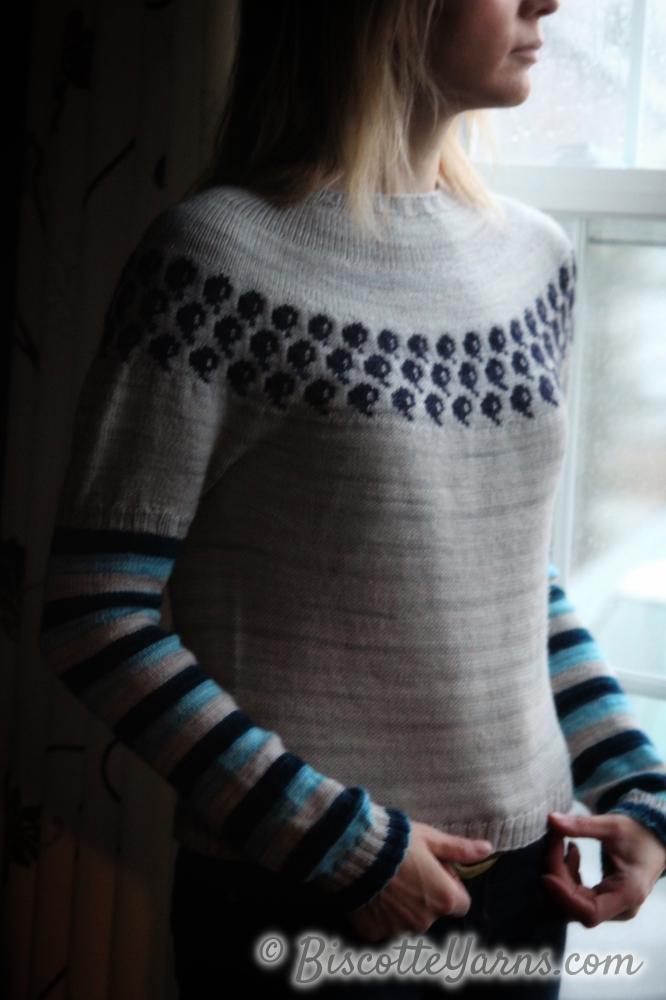 Water Logged sweater - Free Pattern - Biscotte Yarns