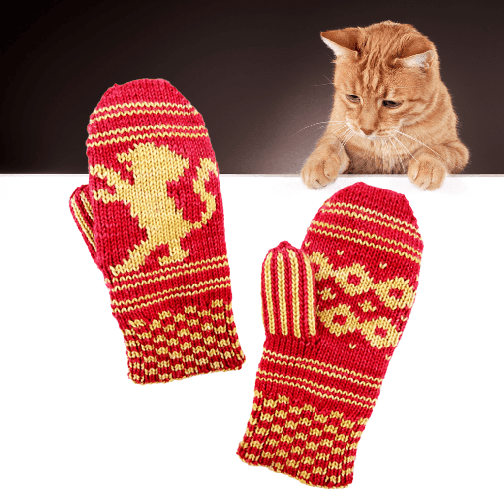 Gryffin Mittens | Free Reversible/Double Knitting Pattern - Biscotte Yarns