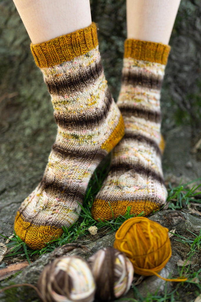 Tree Hollow | Socks Pattern - Biscotte Yarns