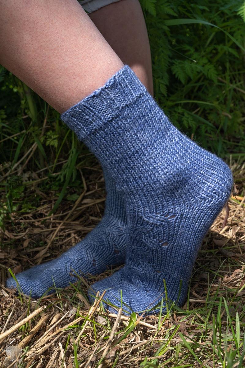 Wandering Leaves | Sock Pattern - Biscotte Yarns