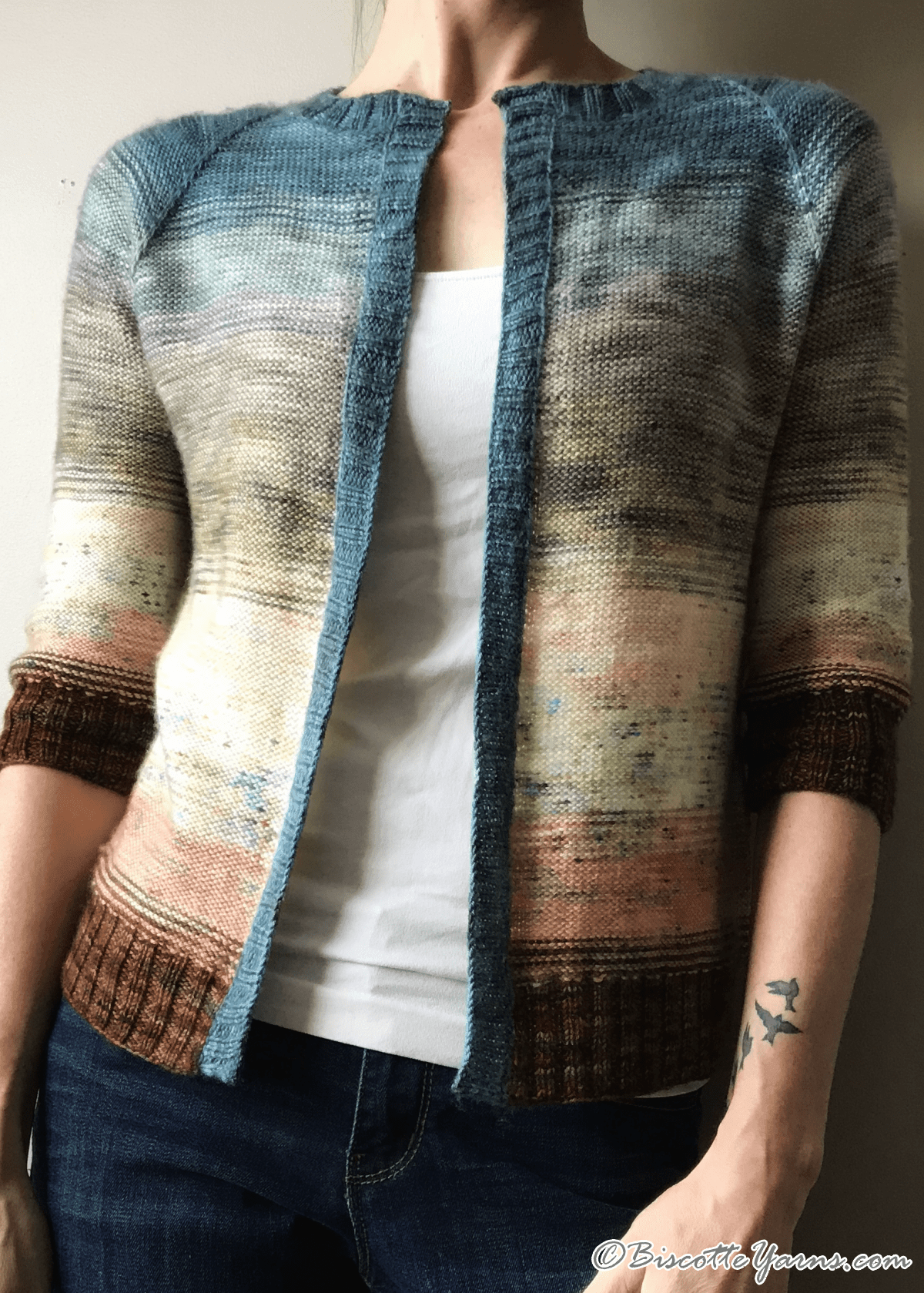 Land & Sea Cardigan - Free Pattern - Biscotte Yarns