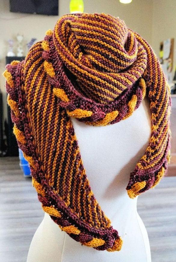 Golden Snitch Shawl knitting pattern - Biscotte yarns