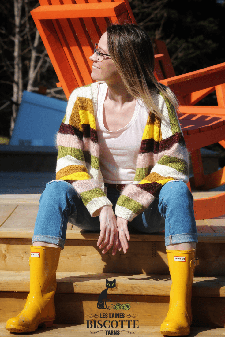 Color Your World Cardigan | Free Knitting Pattern - Biscotte Yarns