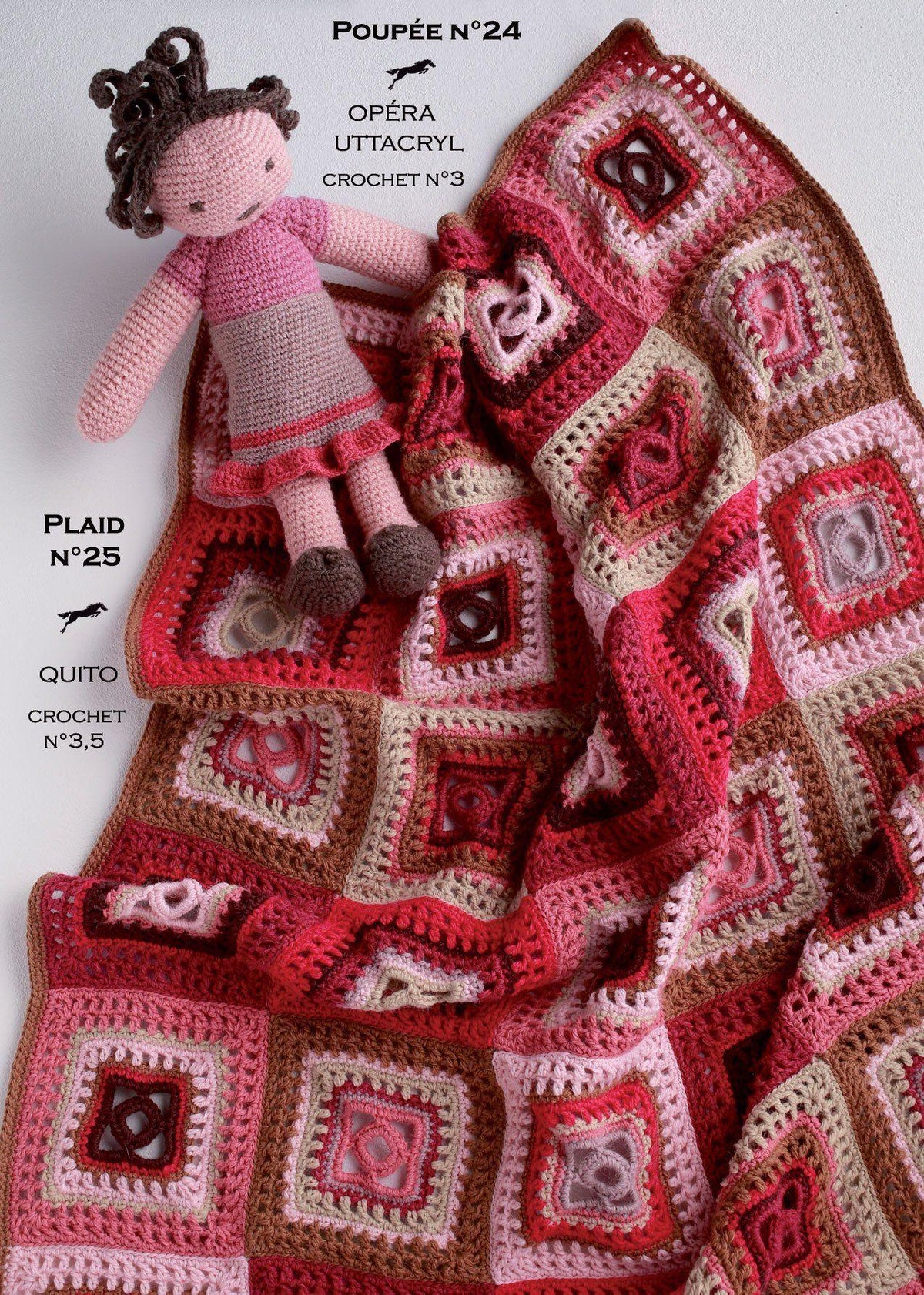 Free Cheval Blanc pattern - Plaid cat.17-25 - Biscotte Yarns