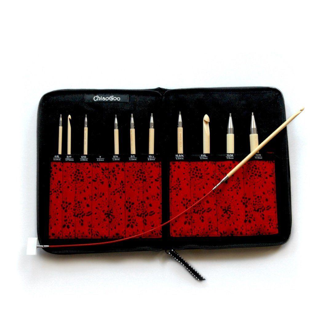 ChiaoGoo Interchangeable Knitting Needles Twist SHORTIES Red Lace