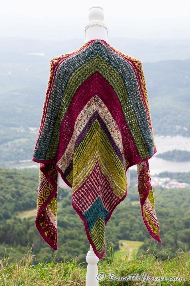 Triptyque Shawl Pattern - Biscotte Yarns