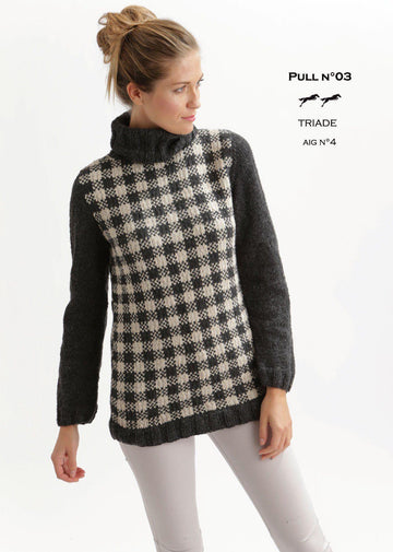 Free Cheval Blanc pattern - Women's sweater cat.21-03 - Biscotte Yarns