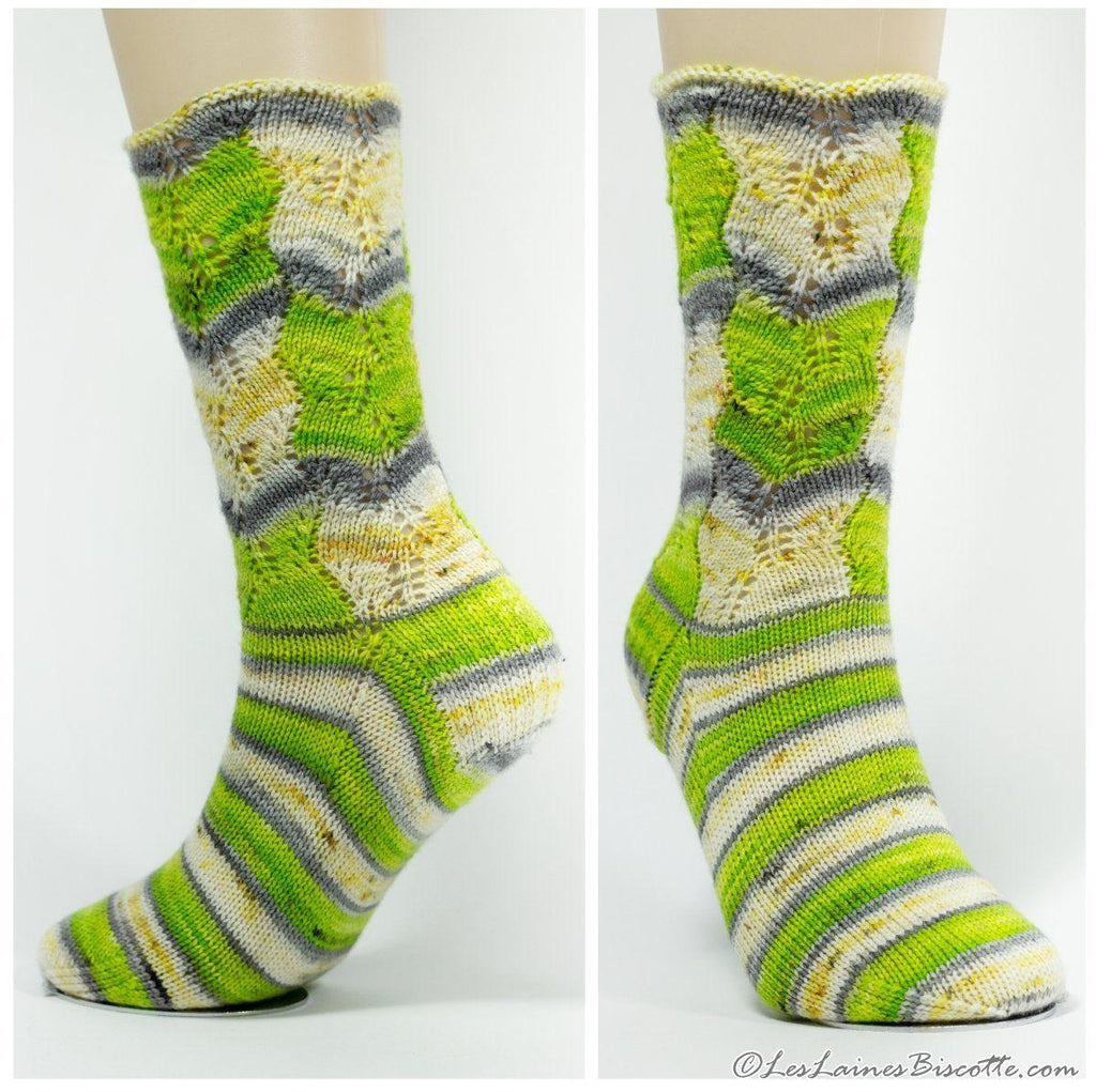 Bargello Socks | Knitting Pattern - Biscotte Yarns