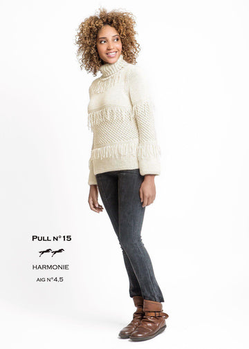 Free Cheval Blanc pattern - Women's sweater cat.23-15 - Biscotte Yarns