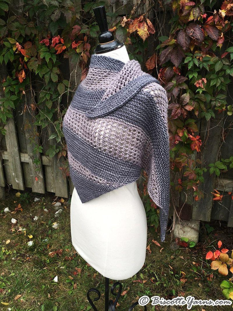 Knitting pattern | "Le Biscornu" shawl - Biscotte yarns
