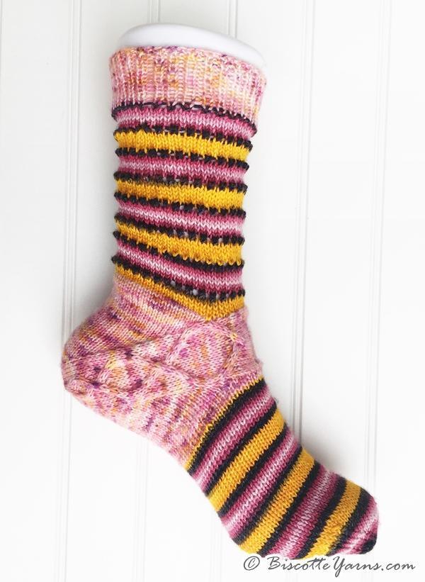 Mary-Jane Memories Sock Pattern - Biscotte yarns