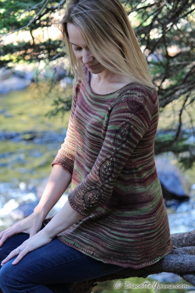 Grounded - free sweater pattern - Biscotte Yarns