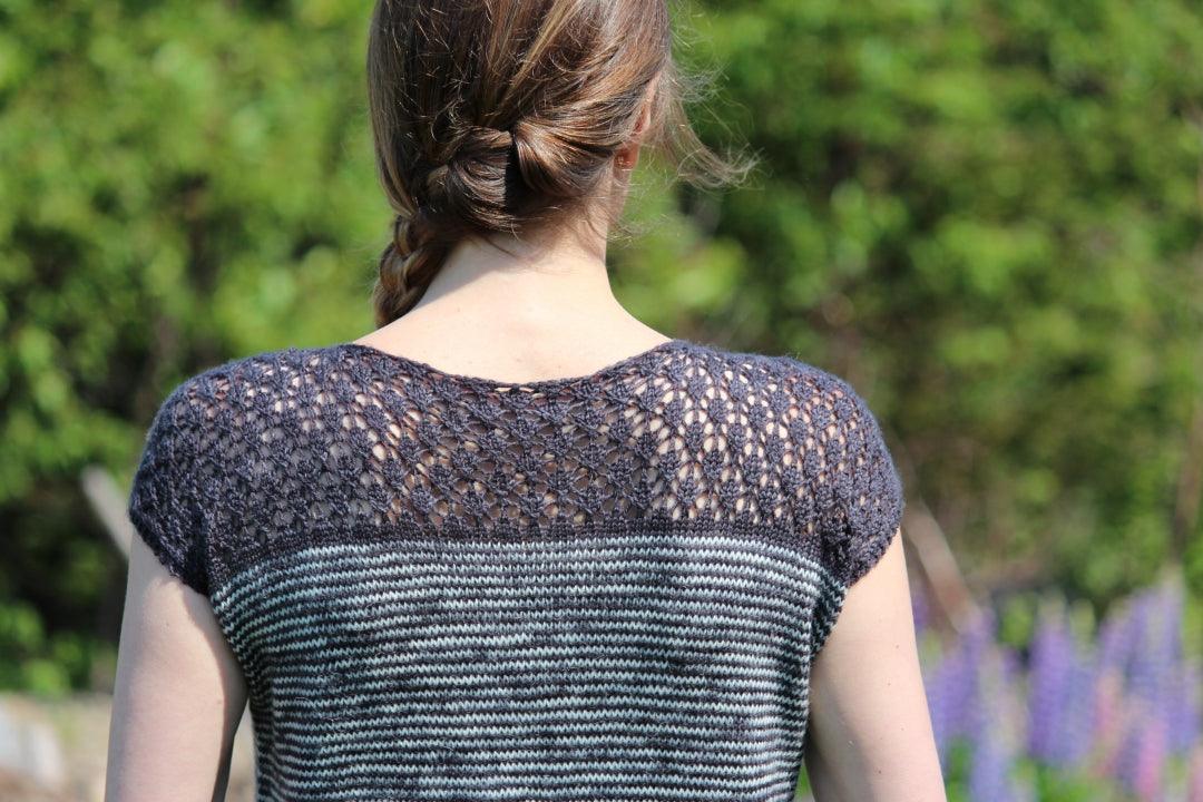 Laced with Stripes Knitting Pattern - Biscotte Yarns