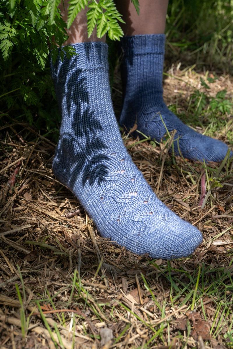 Wandering Leaves | Sock Pattern - Biscotte Yarns