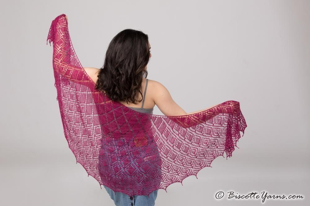 Crystallace - Shawl Pattern - Biscotte Yarns