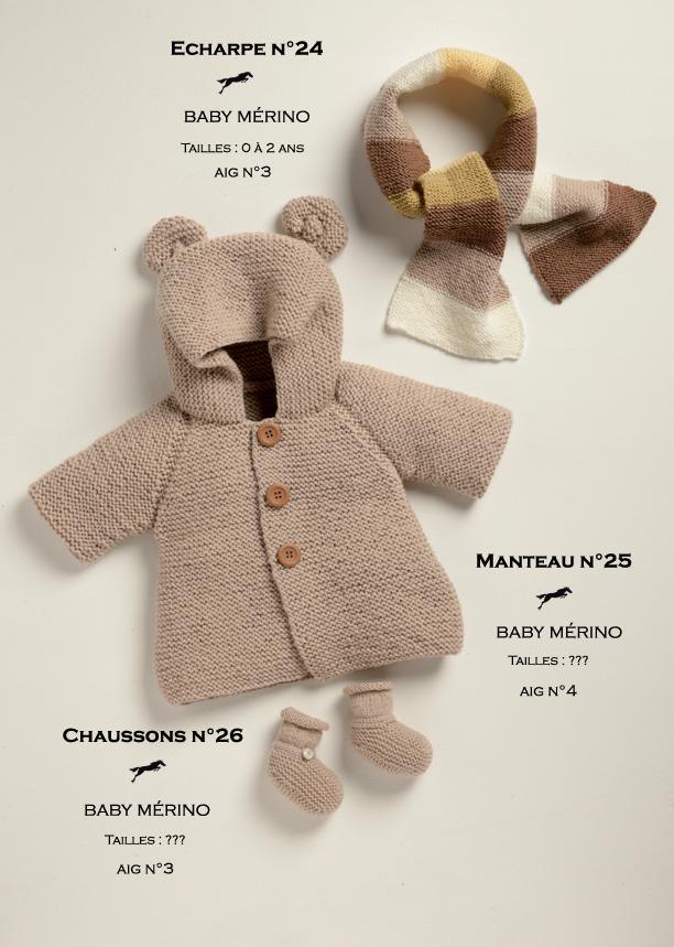 Free Cheval Blanc pattern - Coat for child cat.19-25 - Biscotte Yarns