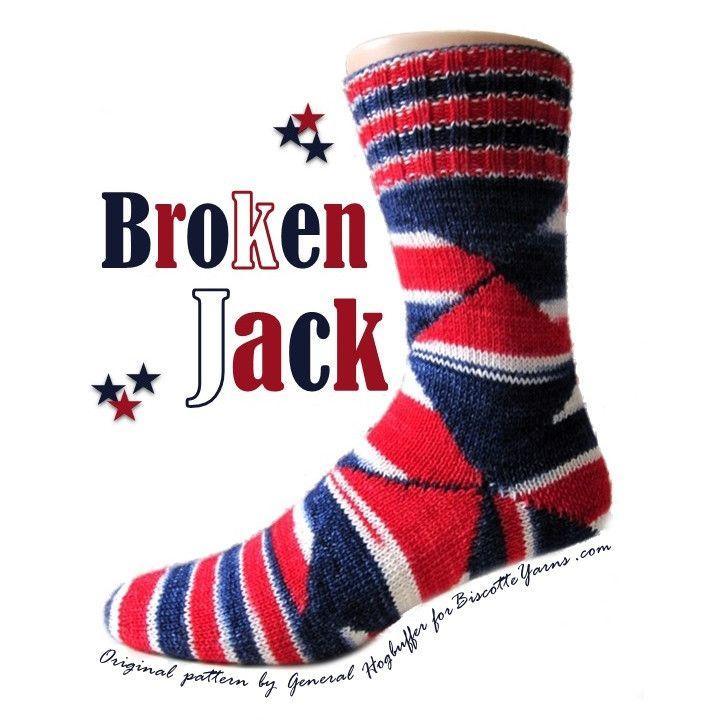 Broken Jack sock pattern - Biscotte yarns